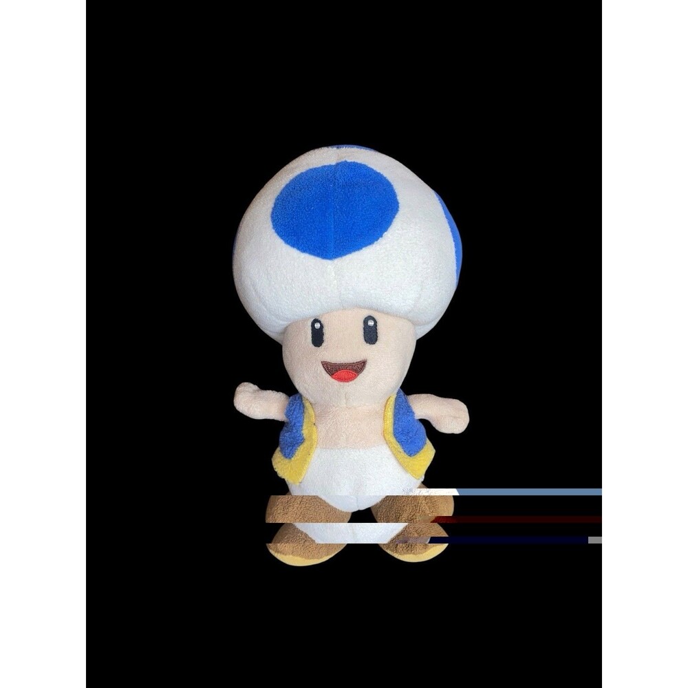 Super Mario Brothers Blue Toad 7" Plush Loose Toy Nintendo.